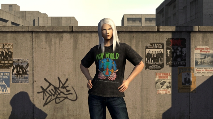 T-shirt délavé UniSexe NewWorld 100% coton
